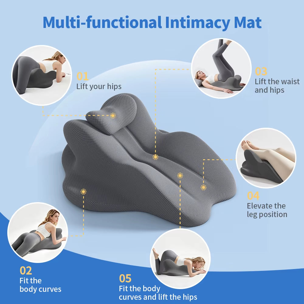 Ergonomic High-Density Memory Foam Pillow for Adults Cushion Toys for Couples Sex Pillow Wedge Bed Triangle Nursing Hotels
