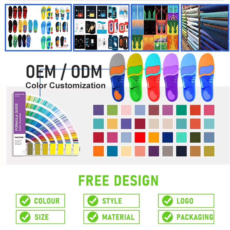 Heavy Duty Support Pain Relief Orthotics 240+ Lbs High Arch Support Insoles for Men Women Orthotic Arch Support Insole Factory